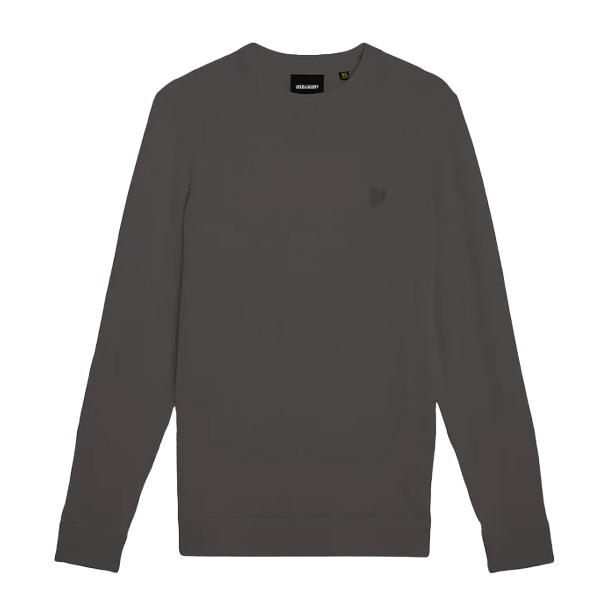 LYLE & SCOTT TONAL SUPERFINE IRON GREY CREW NECK JUMPER KN2235TON