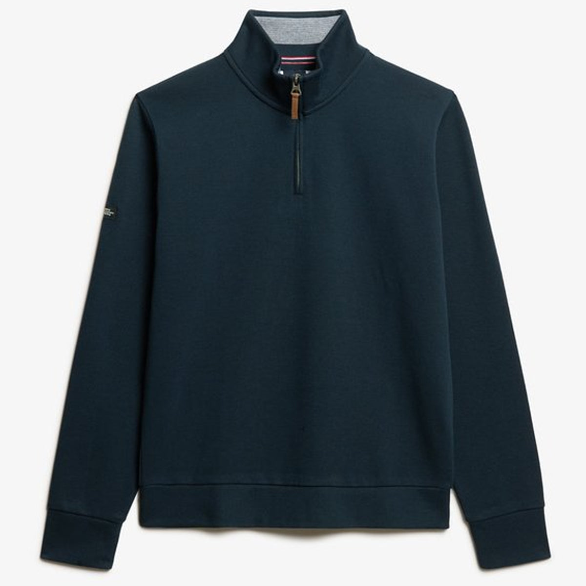 SUPERDRY ESSENTIAL PIQUE HALF ZIP SWEATSHIRT ECLIPSE NAVY 98T