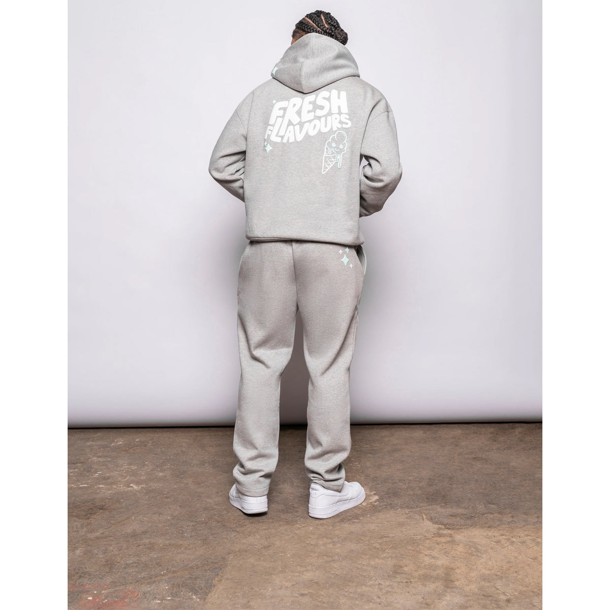 FRESH FLAVOURS GREY MARL JOGGERS