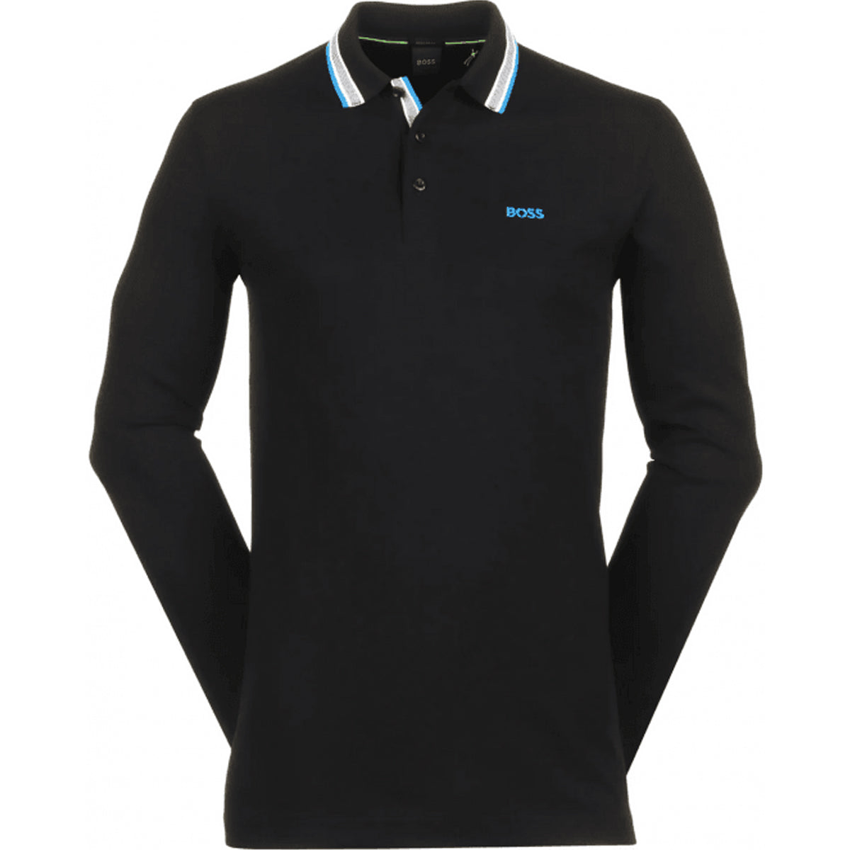 HUGO BOSS PLISY LONG SLEEVE JERSEY POLO BLACK 50506191 - Size - XL