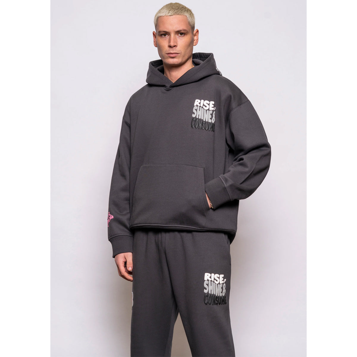 FRESH FLAVOURS RISE CHARCOAL HOODIE