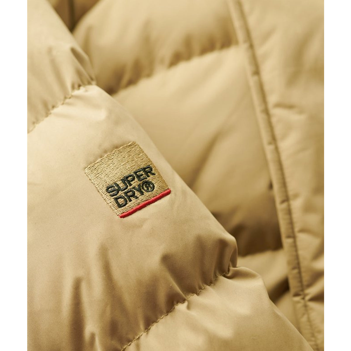 HOODED MICROFIBRE SPORT PUFFER ROCK STONE 5CS