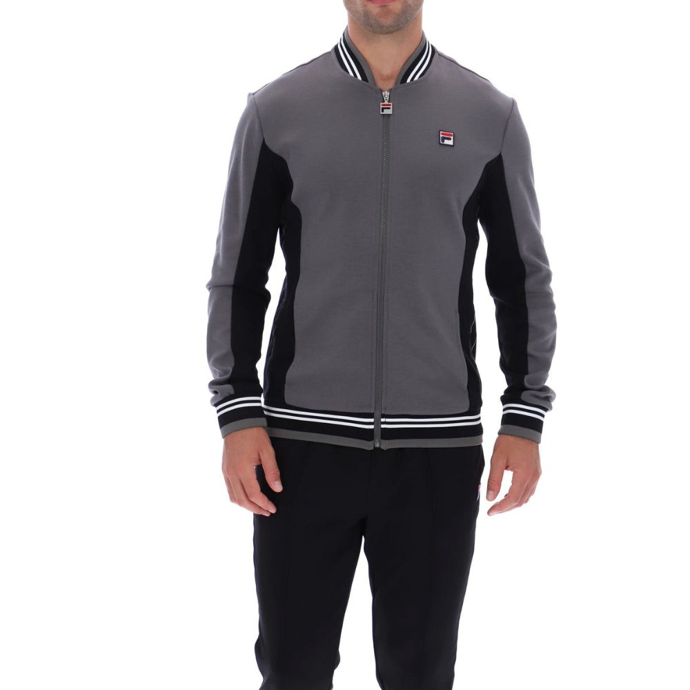 FILA SETTANTA BASEBALL TRACK JACKET GUNMETAL/BLACK/WHITE