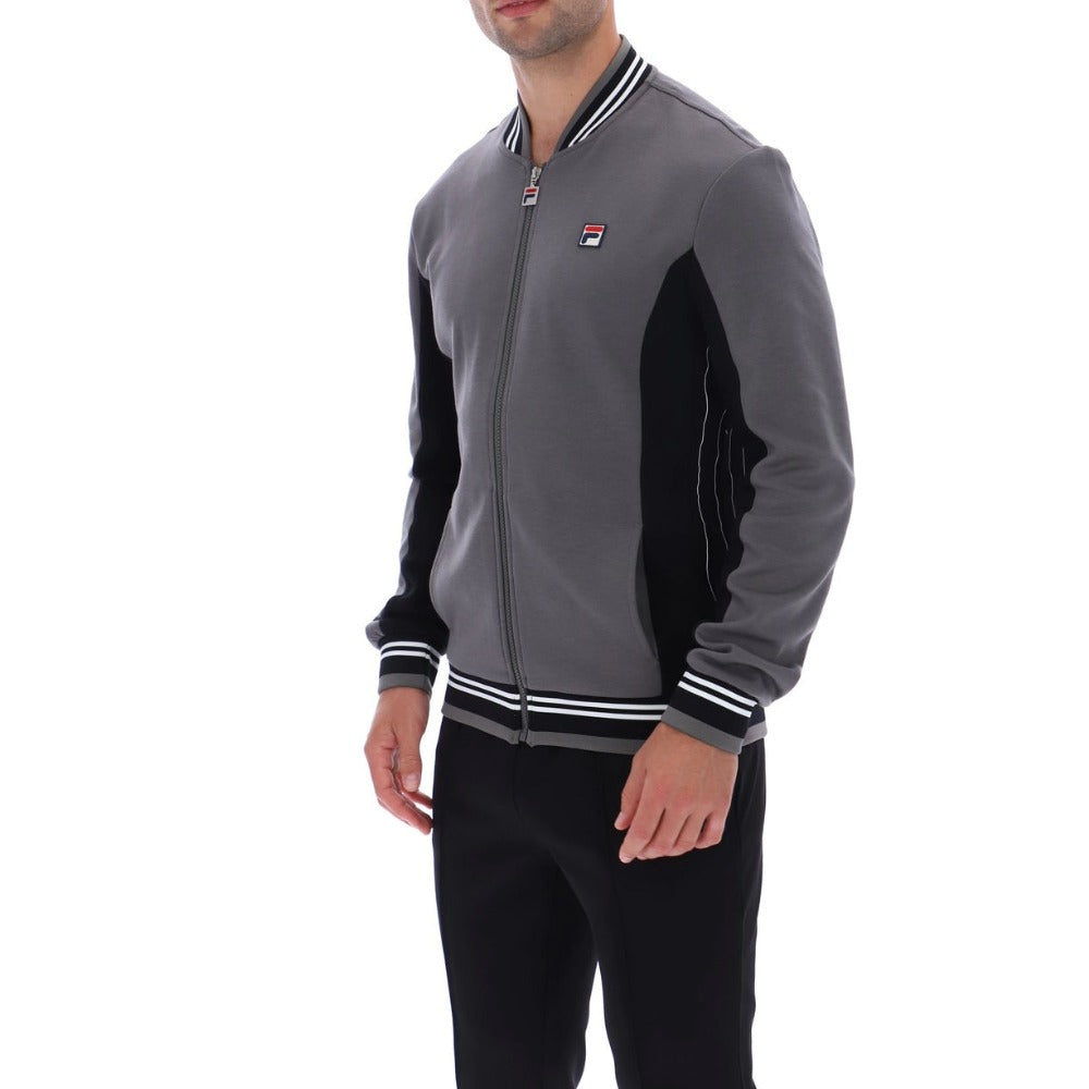 FILA SETTANTA BASEBALL TRACK JACKET GUNMETAL/BLACK/WHITE