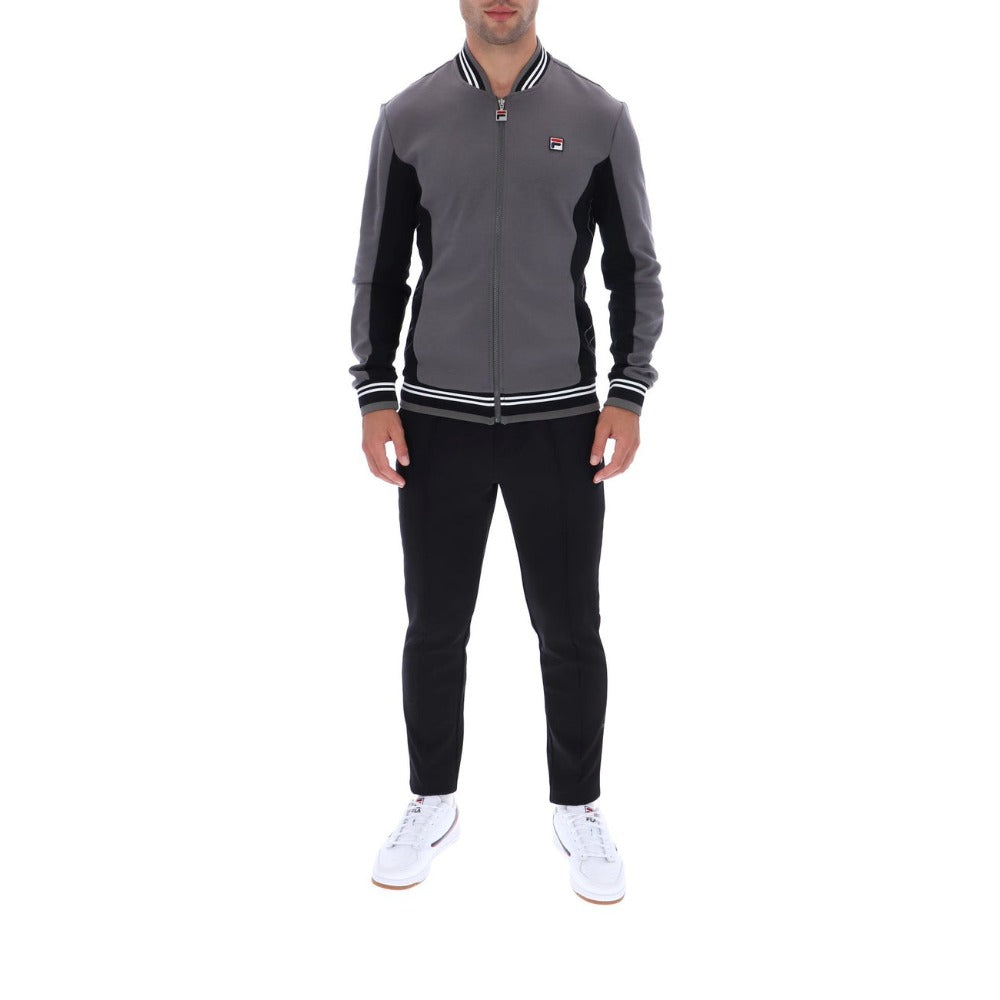 FILA SETTANTA BASEBALL TRACK JACKET GUNMETAL/BLACK/WHITE