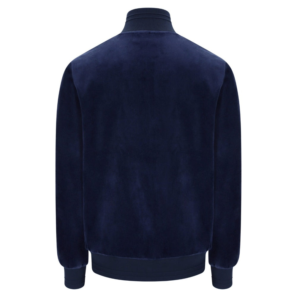 FILA NERO 2 VELOUR TRACK JACKET NAVY BLUE