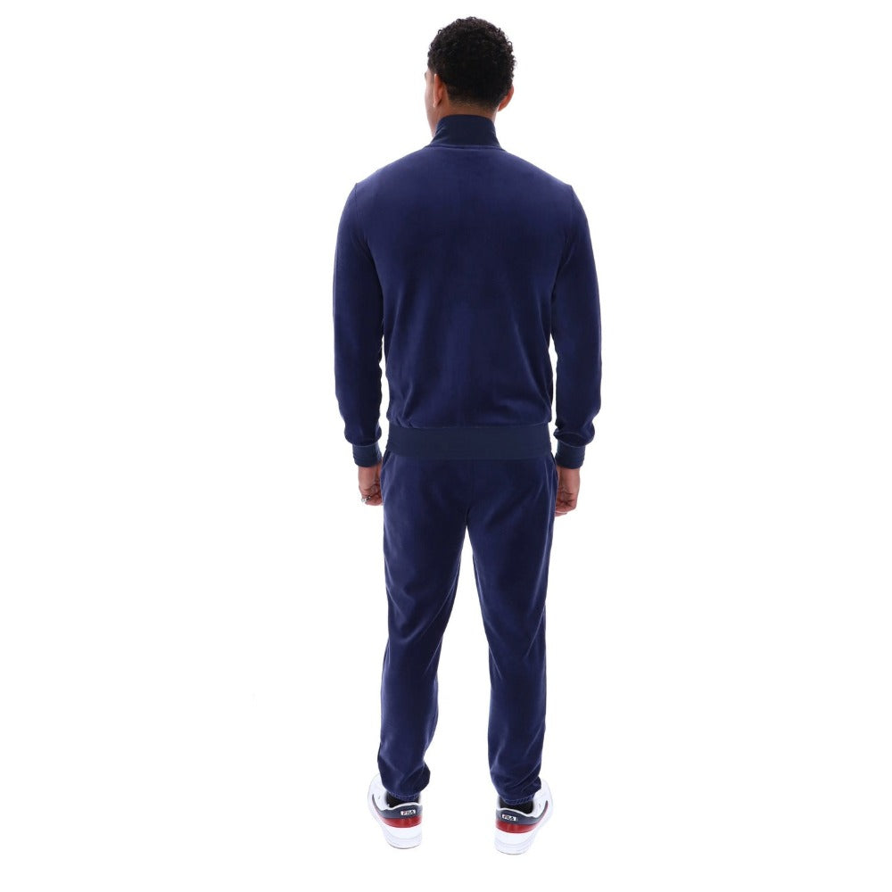 FILA NERO 2 VELOUR TRACK JACKET NAVY BLUE