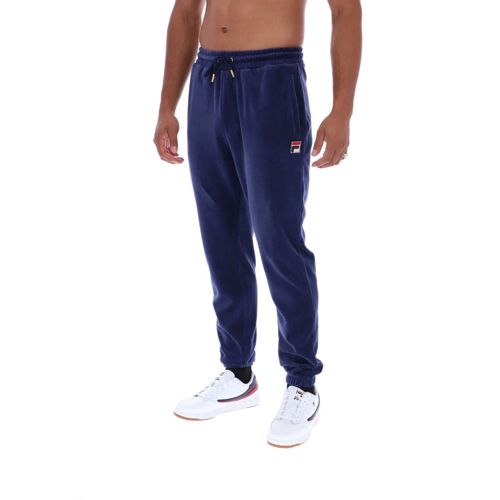 FILA EDDIE PANT 2 VELOUR TRACK PANT NAVY BLUE