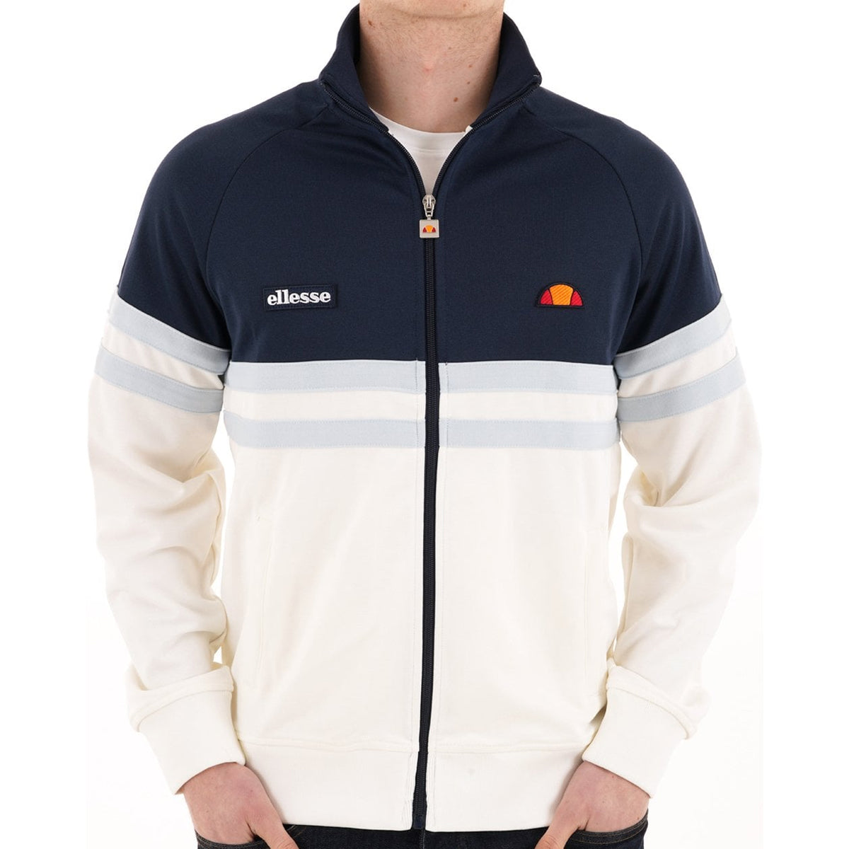 ELLESSE RIMINI TRACK JACKET OFF WHITE/NAVY
