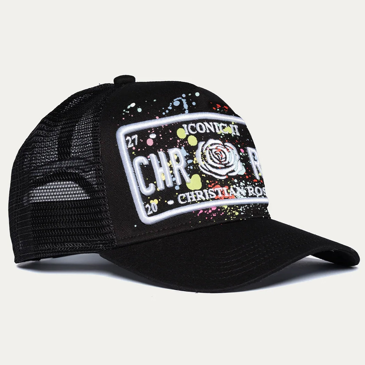 CHRISTIAN ROSE ICONIC II PLATE BLACK PAINT SPLAT