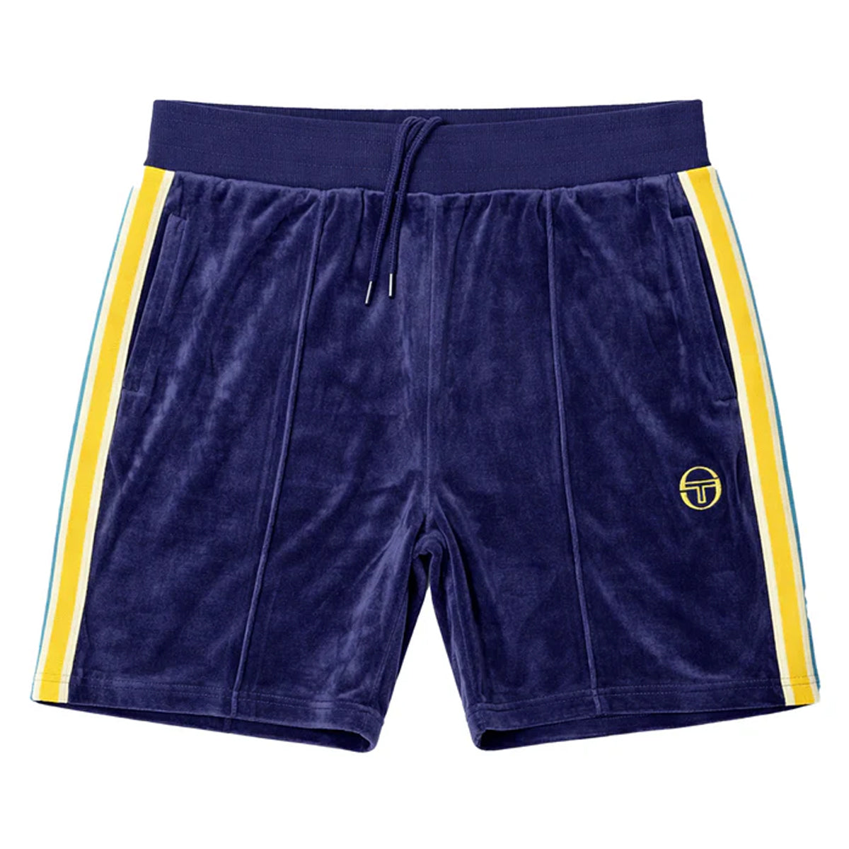 SERGIO TACCHINI MONTE VELOUR SHORTS MARITIME BLUE/MANGO MINT