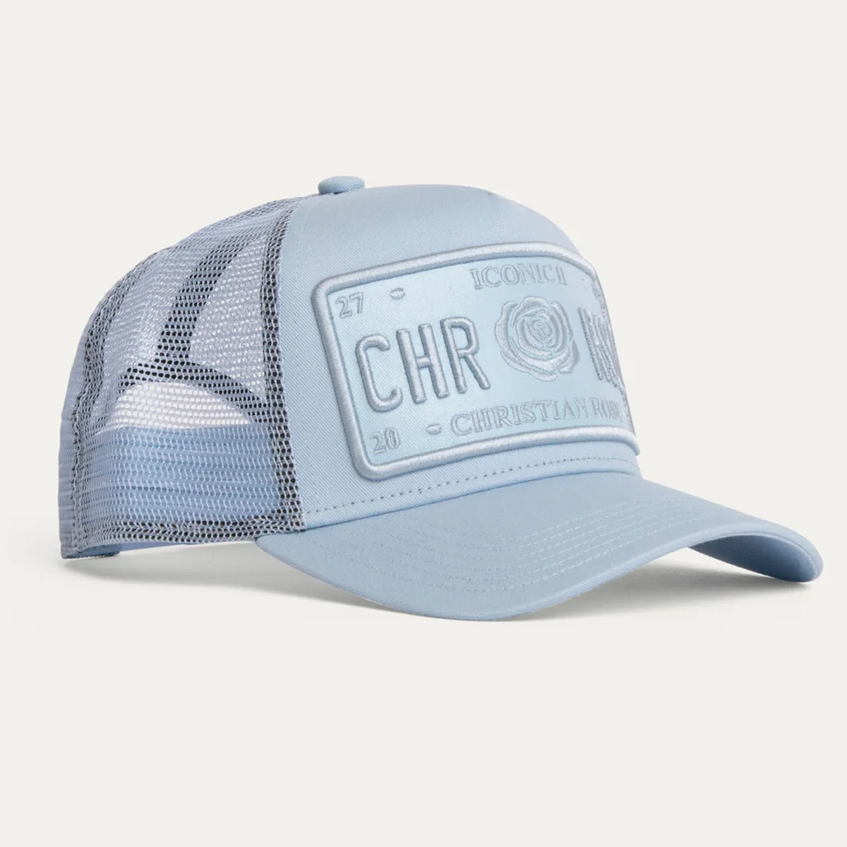 CHRISTIAN ROSE ICONIC VINYL PATCH ICE BLUE