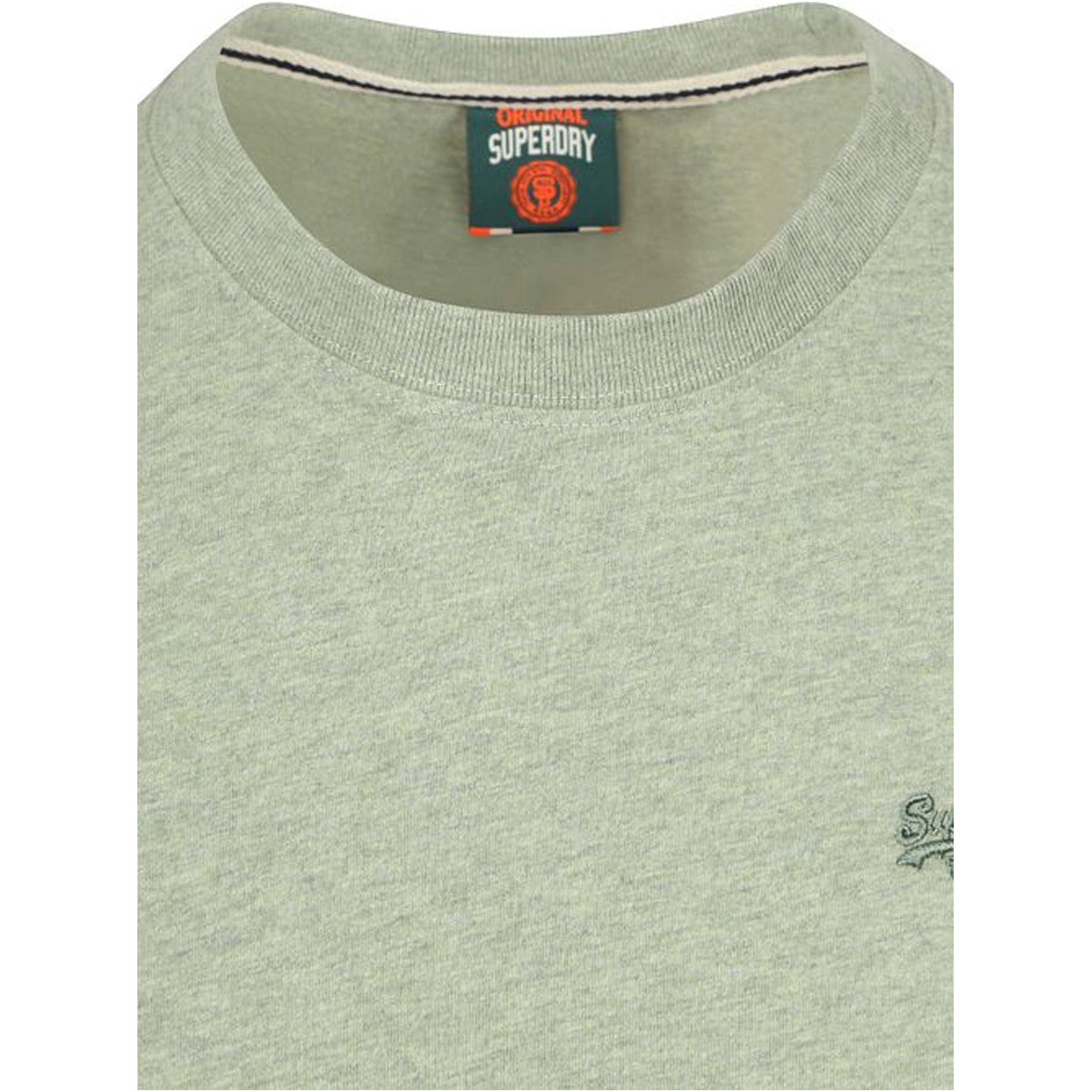 SUPERDRY ESSENTIAL LOGO EMB T-SHIRT SAGE GREEN J7W