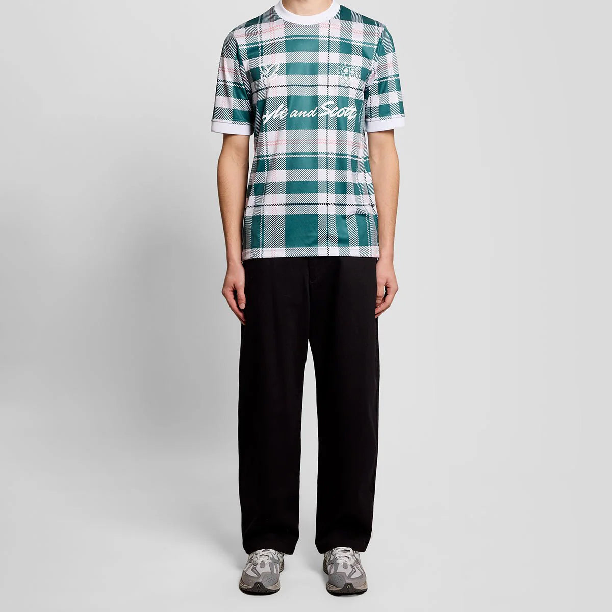 TARTAN FOOTBALL SHIRT GREEN TS2474V