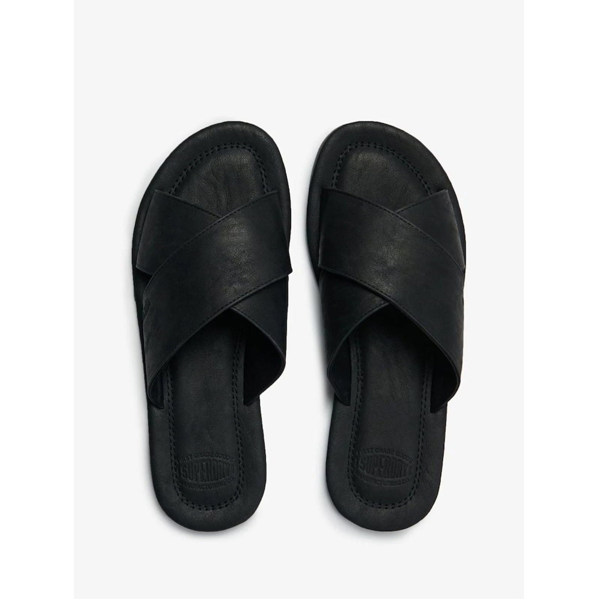 SUPERDRY VINTAGE CROSS STRAP SLIDE BLACK 02A MF310286A