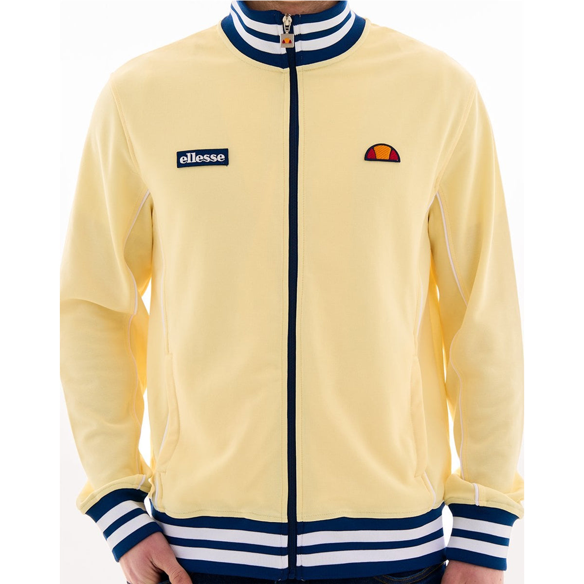 ELLESE MILAN TRACK JACKET LIGHT YELLOW/NAVY