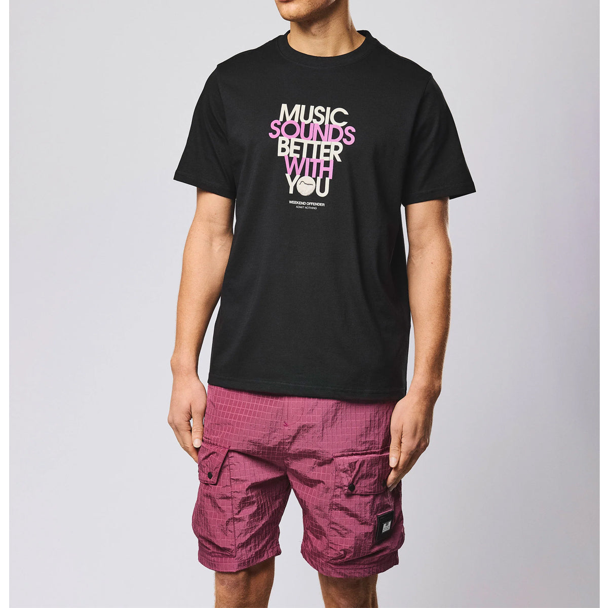 WEEKEND OFFENDER BANGALTER T-SHIRT BLACK