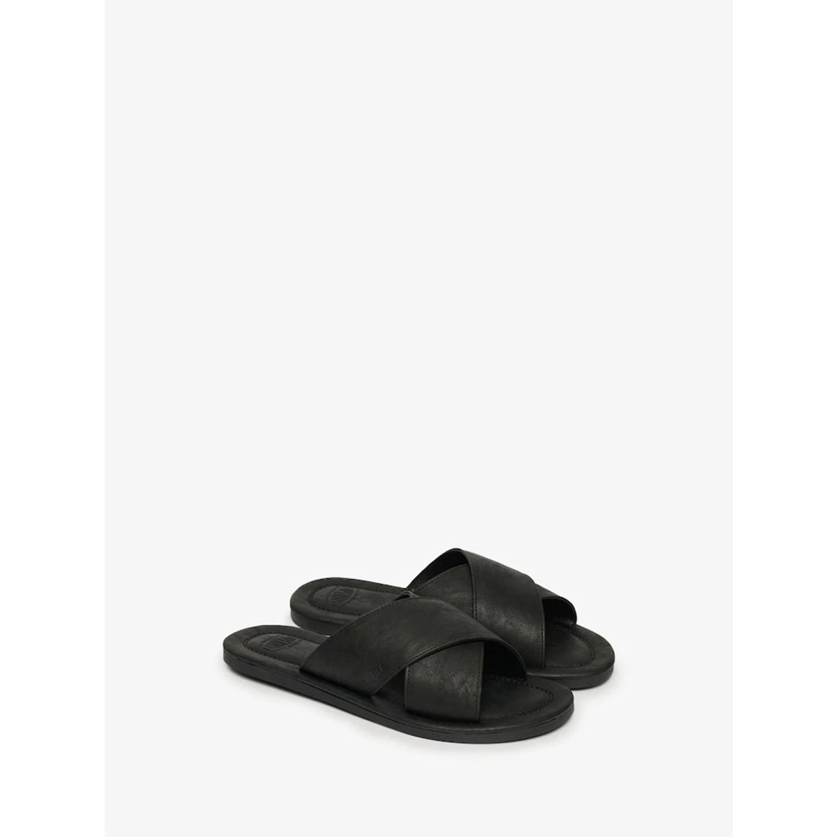 SUPERDRY VINTAGE CROSS STRAP SLIDE BLACK 02A MF310286A