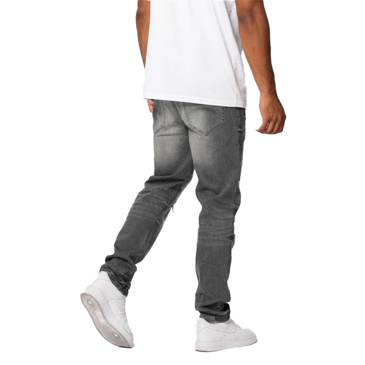 VALERE MILANO SCALINO GREY RIP JEANS