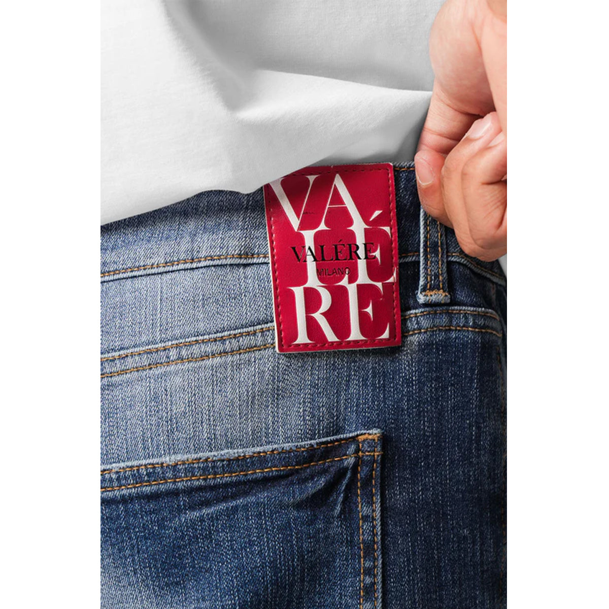 VALERE CENGALO BLUE RIPPED REPAIR JEANS