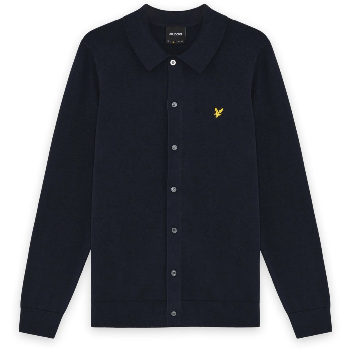 LYLE & SCOTT COTTON KNITTED SHIRT KN2415V DARK NAVY