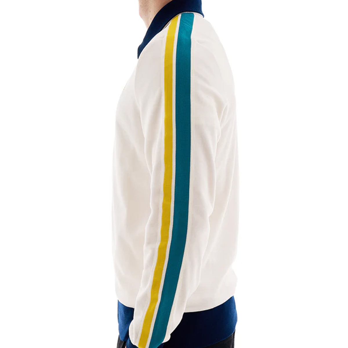 SERGIO TACCHINI MONTE VELOUR TRACK JACKET GARDENIA/MARITIME BLUE