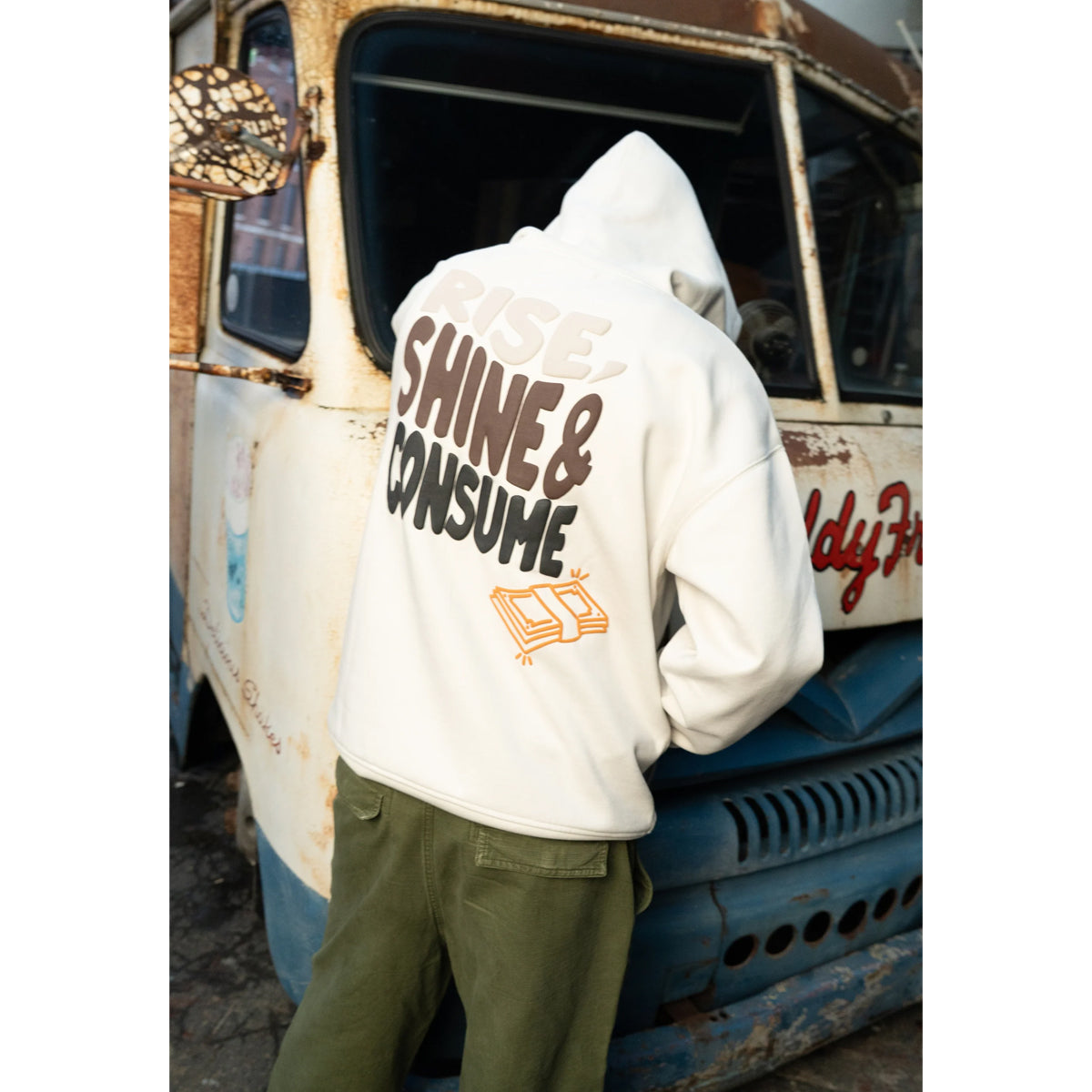 FRESH FLAVOURS RISE ECRU CREAM HOODIE