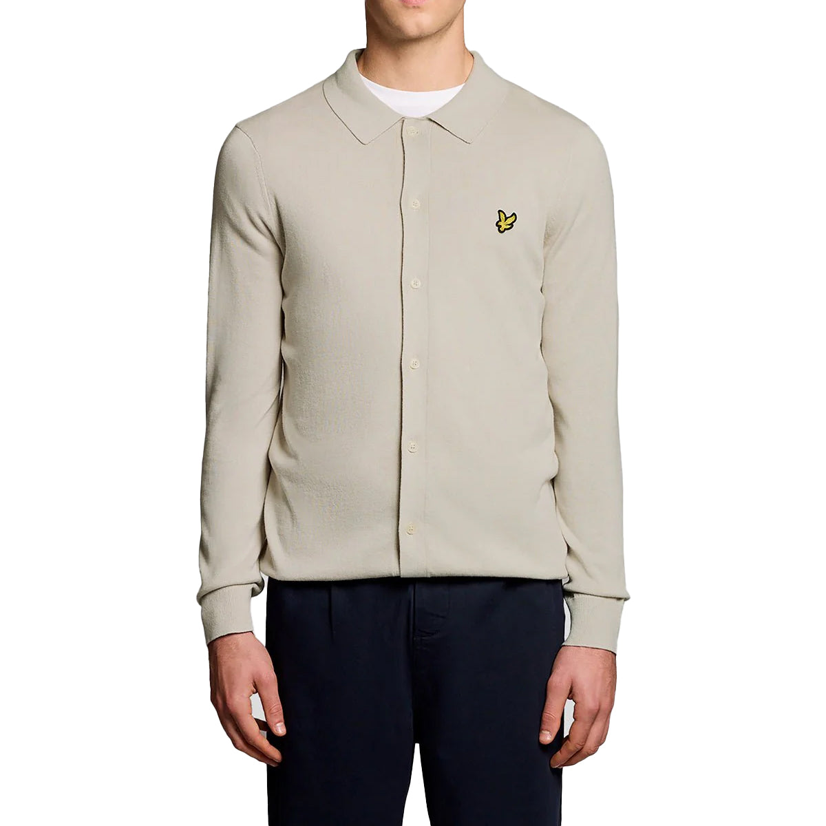 LYLE & SCOTT COTTON KNITTED SHIRT KN2415V COVE