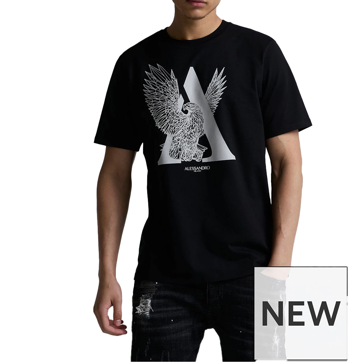 ALESSANDRO ZAVETTI AQUILA T-SHIRT BLACK