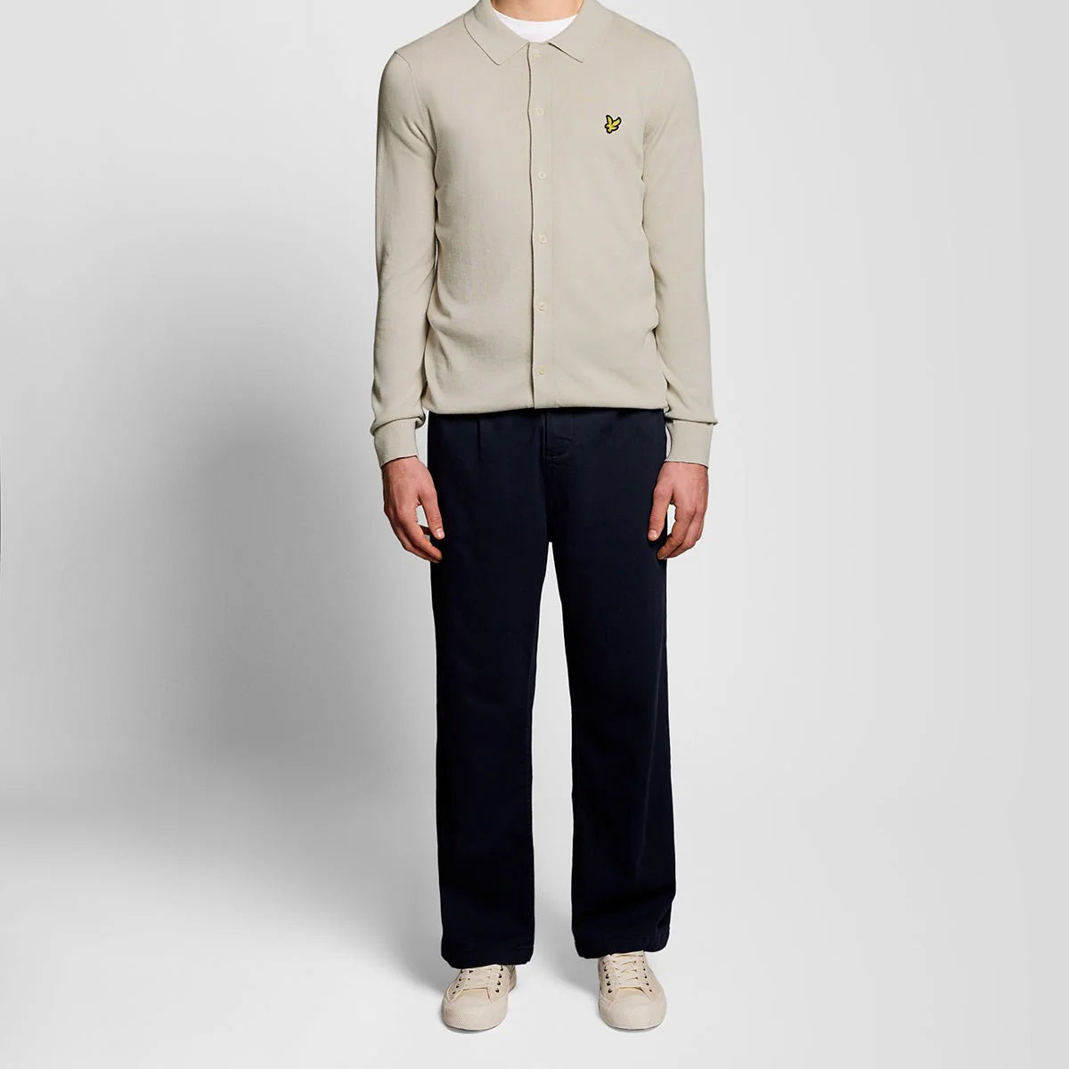 LYLE & SCOTT COTTON KNITTED SHIRT KN2415V COVE