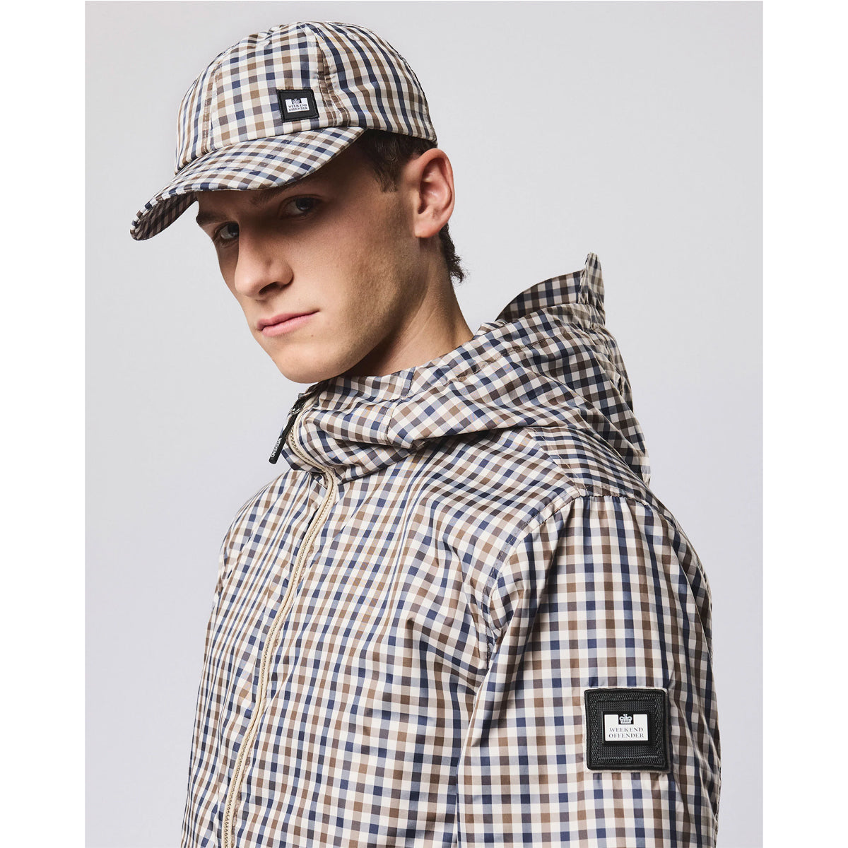 WEEKEND OFFENDER CLAY MID HOUSE CHECK CAP