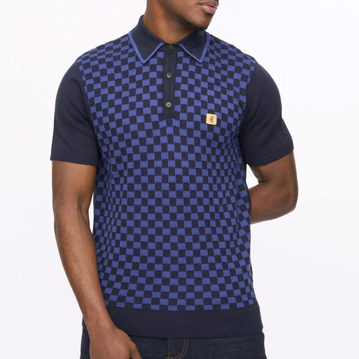 GABICCI DANSON NAVY KNIITED S/S POLO V56GM08