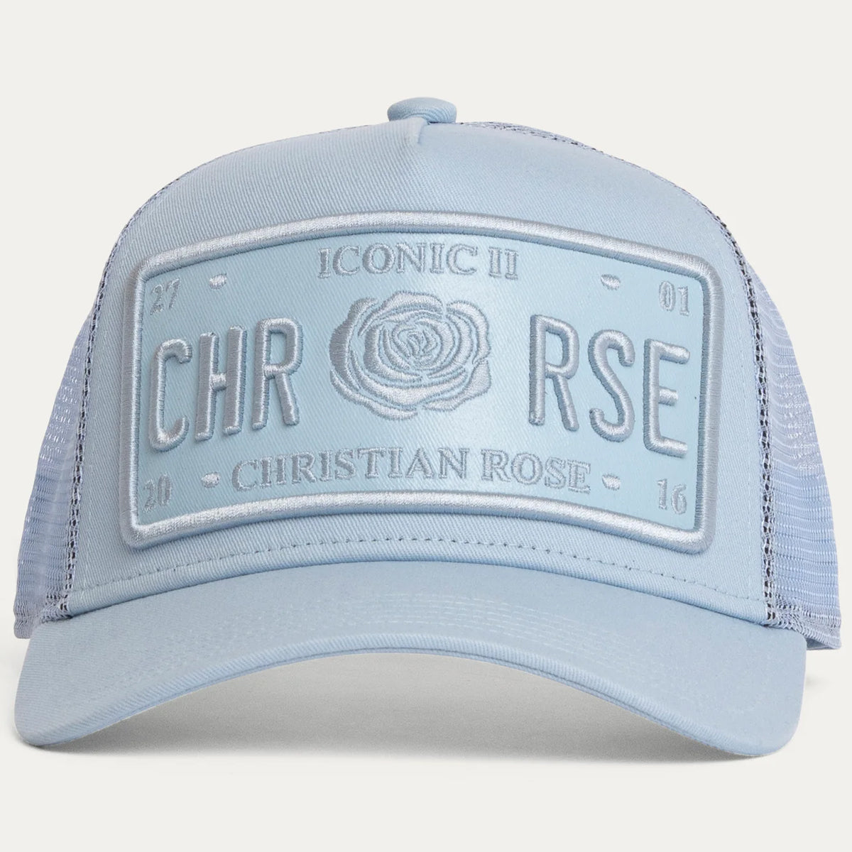 CHRISTIAN ROSE ICONIC VINYL PATCH ICE BLUE