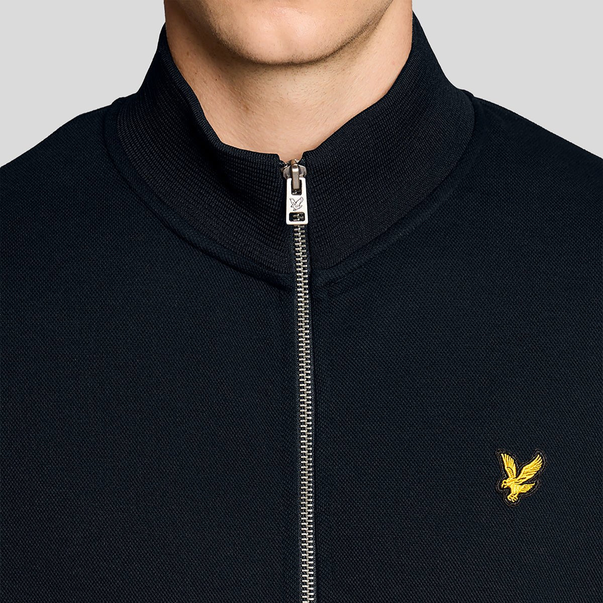 LYLE & SCOTT PIQUE ZIP THROUGH SWEATSHIRT ML2416V DARK NAVY