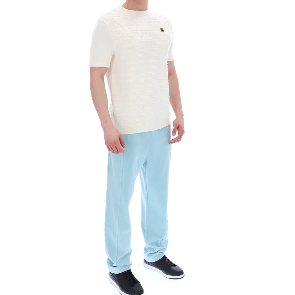 FILA DON TEXTURED KNITTED T-SHIRT COCONUT MILK