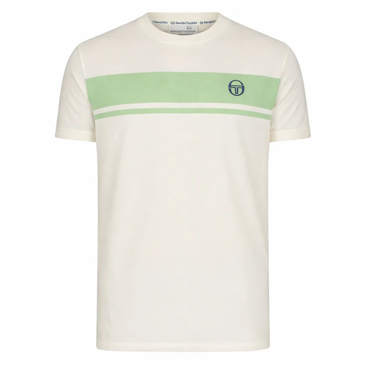 SERGIO TACCHINI MASTER CREW NECK T-SHIRT GARDENIA/QUIET GREEN