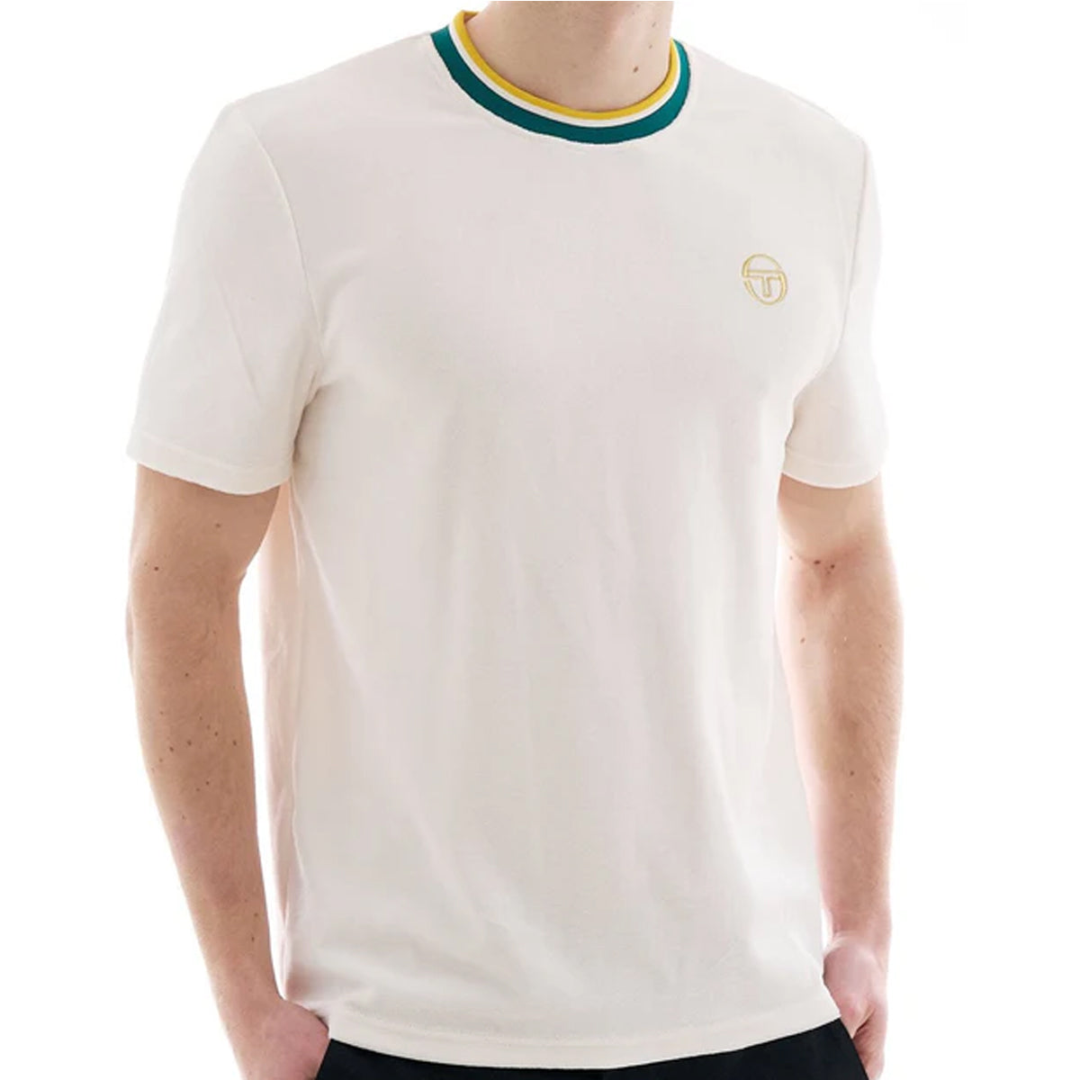 SERGIO TACCHINI MONTE VELOUR T-SHIRT GARDENIA