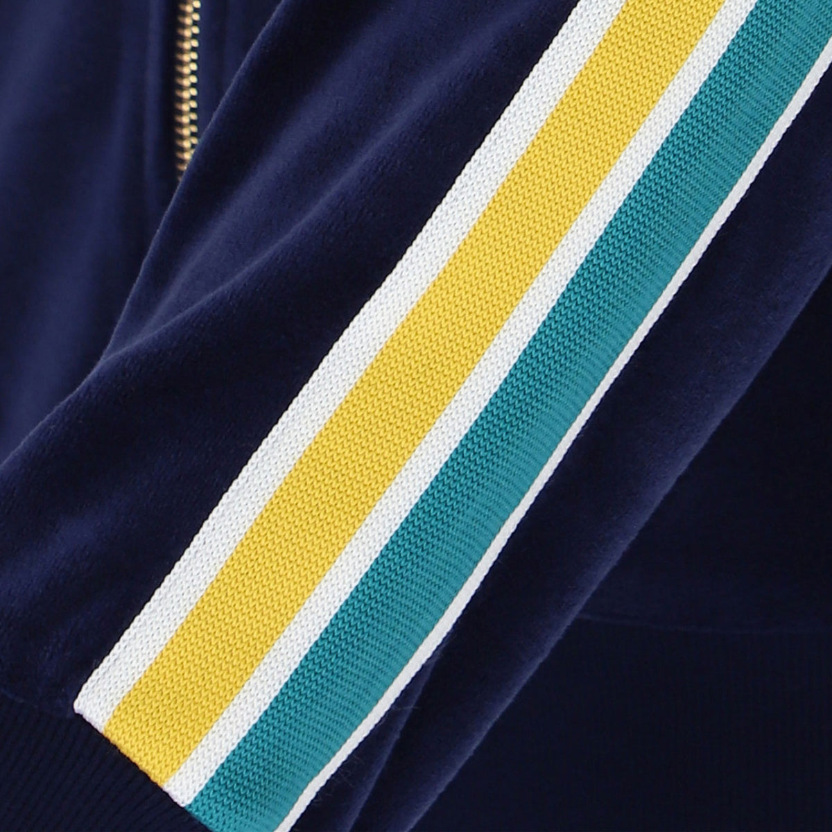 SERGIO TACCHINI MONTE VELOUR TRACK JACKET MARITIME BLUE/MANGO MINT