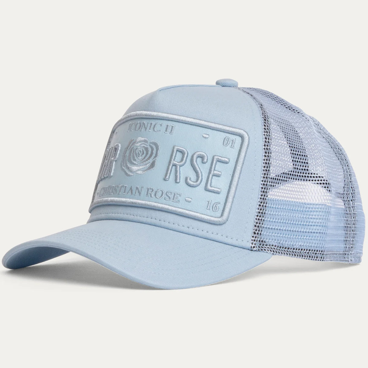 CHRISTIAN ROSE ICONIC VINYL PATCH ICE BLUE