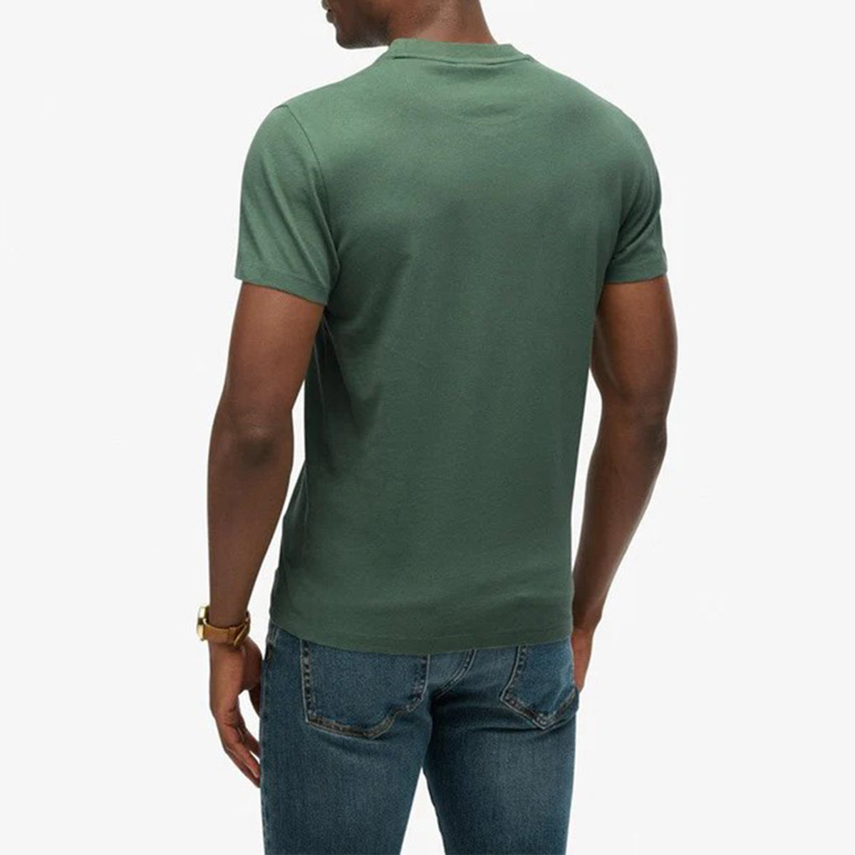 ESSENTIAL LOGO EMB T-SHIRT LAUREL KHAKI J7D