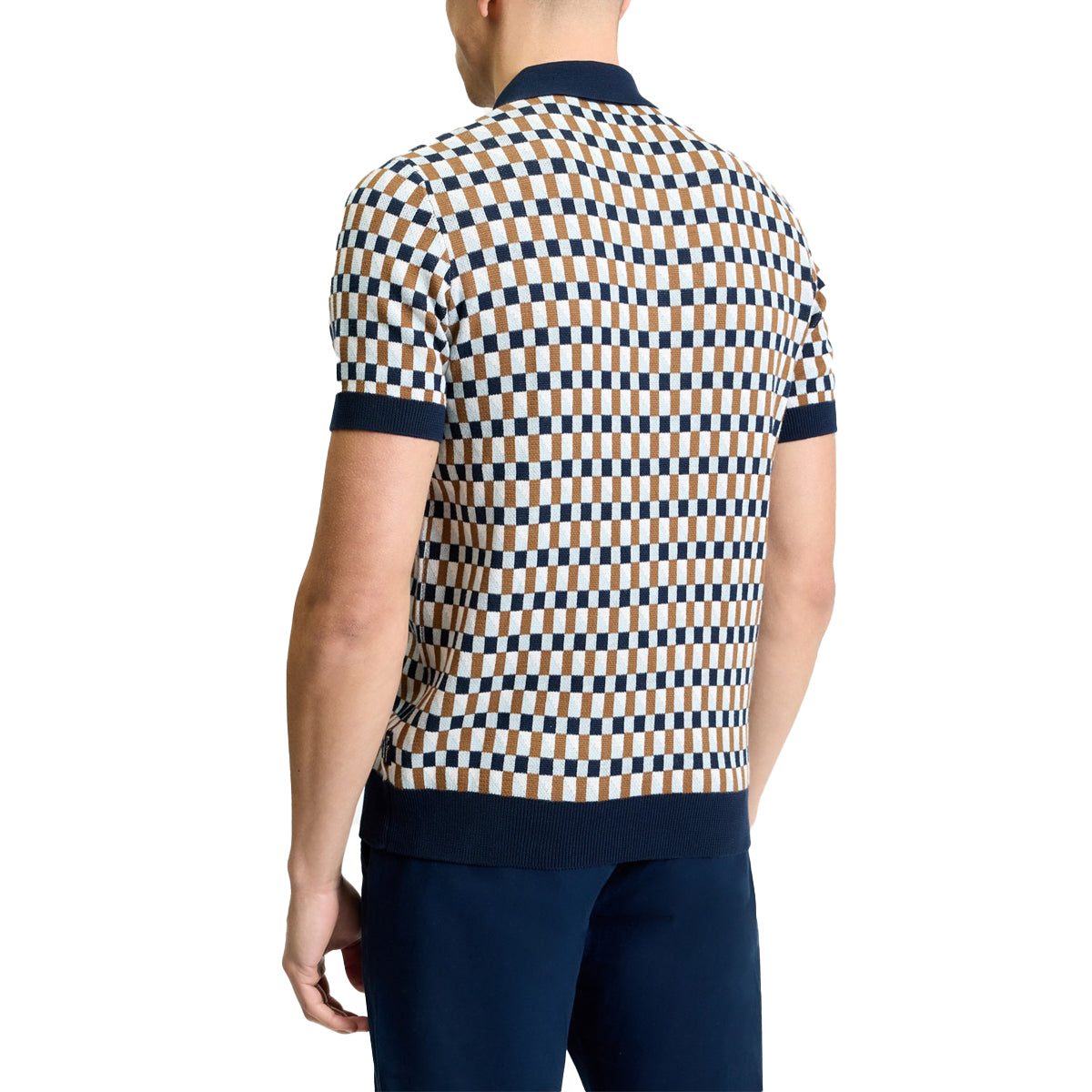BEN SHERMAN ALL OVER JAQUARD POLO NAVY 1013472