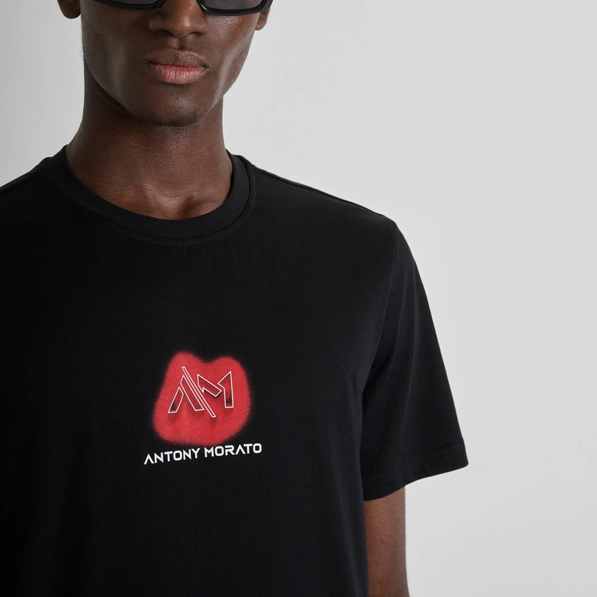 ANTONY MORATO PRINT LOGO T-SHIRT BLACK MMKS02617