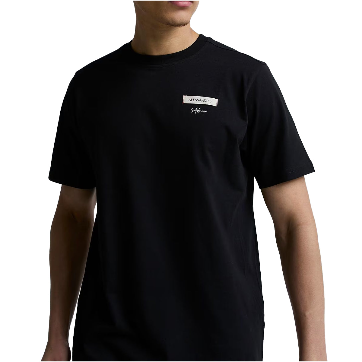ALESSANDRO ZAVETTI CENERELLO BADGE T-SHIRT BLACK/RED