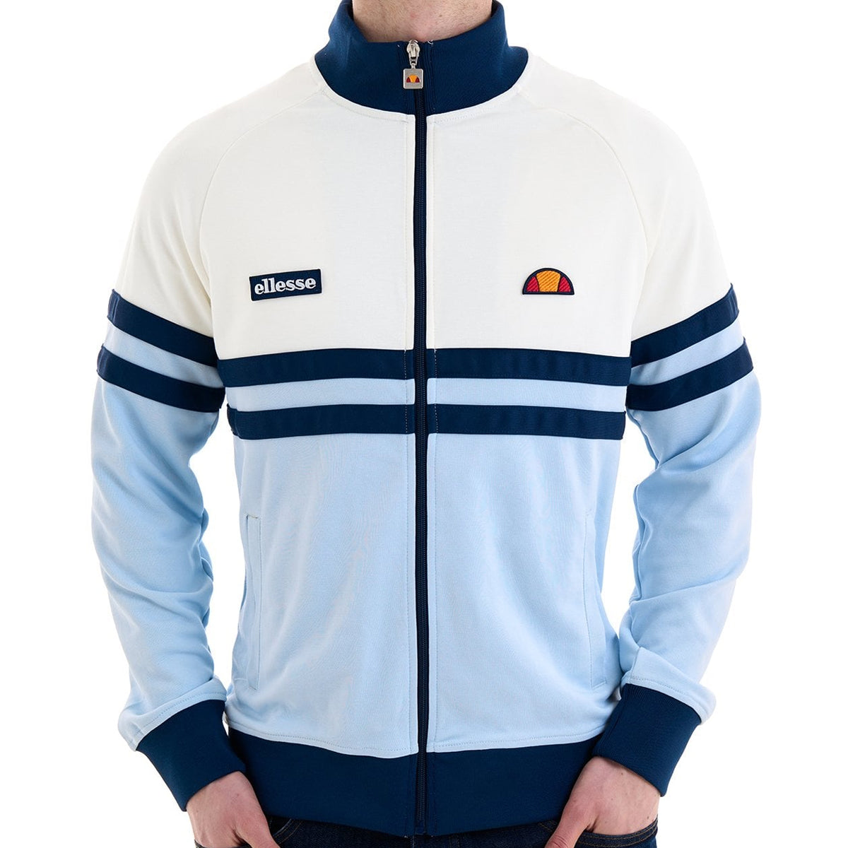 ELLESSE RIMINI TRACK JACKET OFF WHITE/LIGHT BLUE