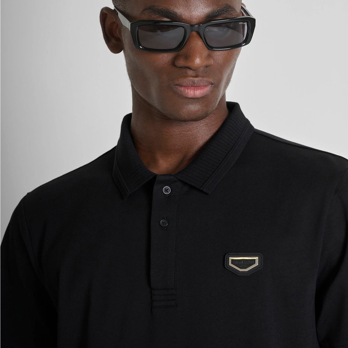 ANTONY MORATO JERSEY POLO BLACK MMKS02610