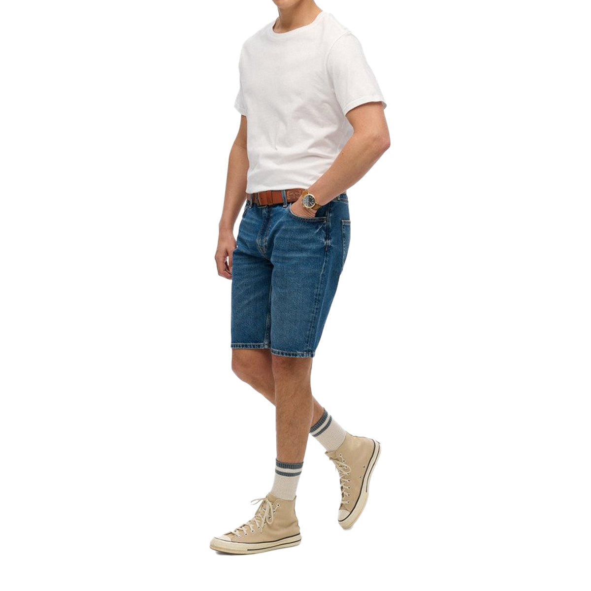 SUPERDRY VINTAGE STRAIGHT SHORT BUCK BLUE