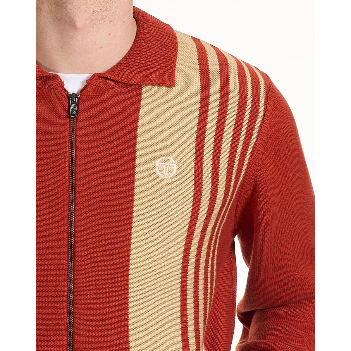 SERGIO TACCHINI CIPRI KNIT CARDIGAN TAN/TARRACOTTA