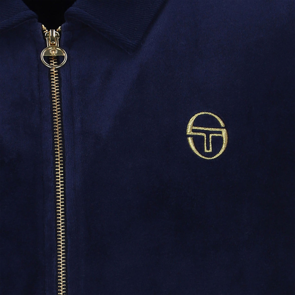 SERGIO TACCHINI MONTE VELOUR TRACK JACKET MARITIME BLUE/MANGO MINT