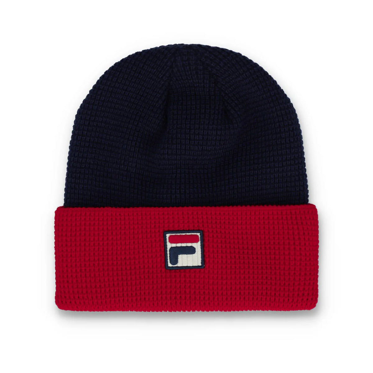 FILA RUNE COLOUR BLOCK NAVY/ RED BEANIE