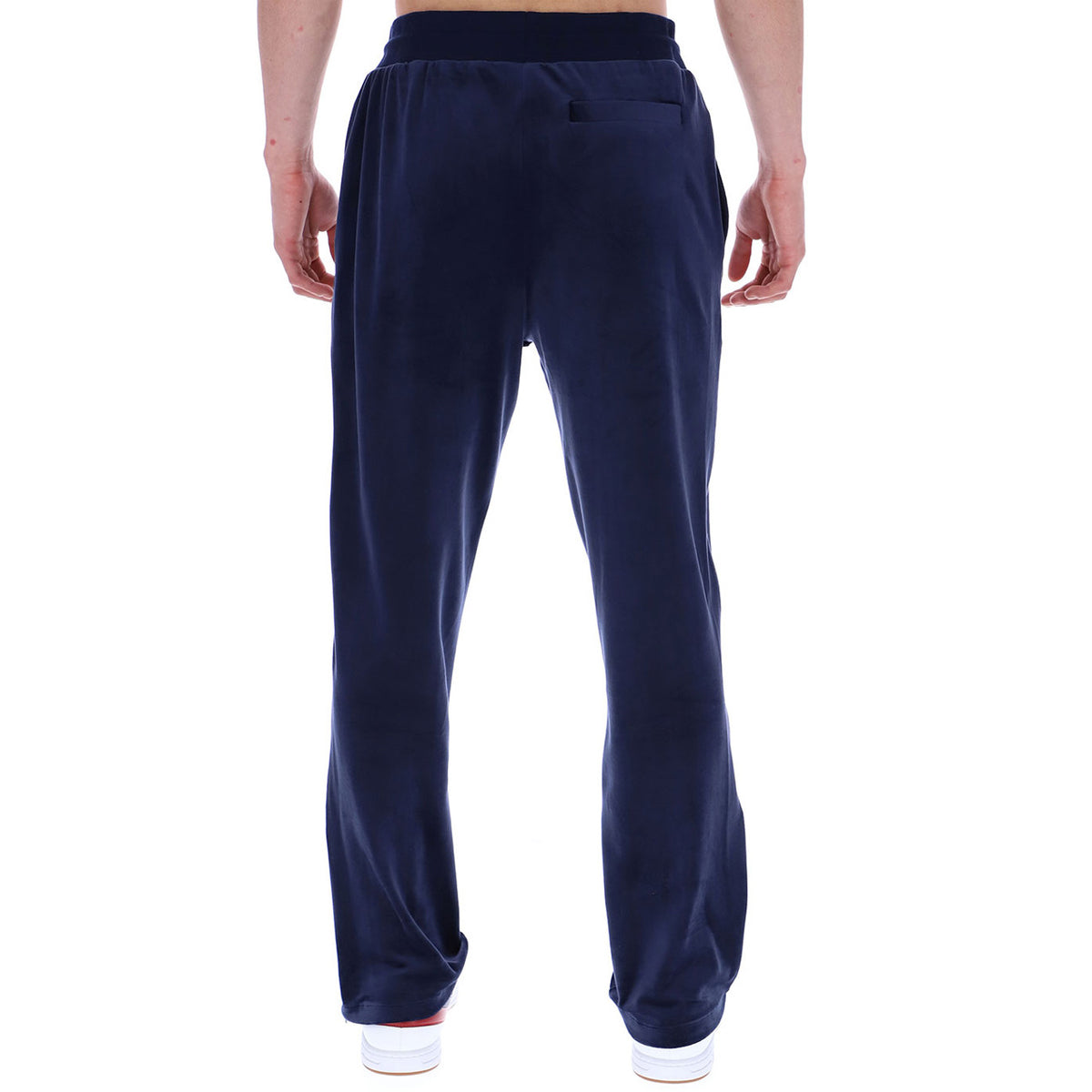 FILA FIO VELOUR STRAIGHT LEG BOTTOMS WITH SIDE ZIP NAVY/GARDENIA